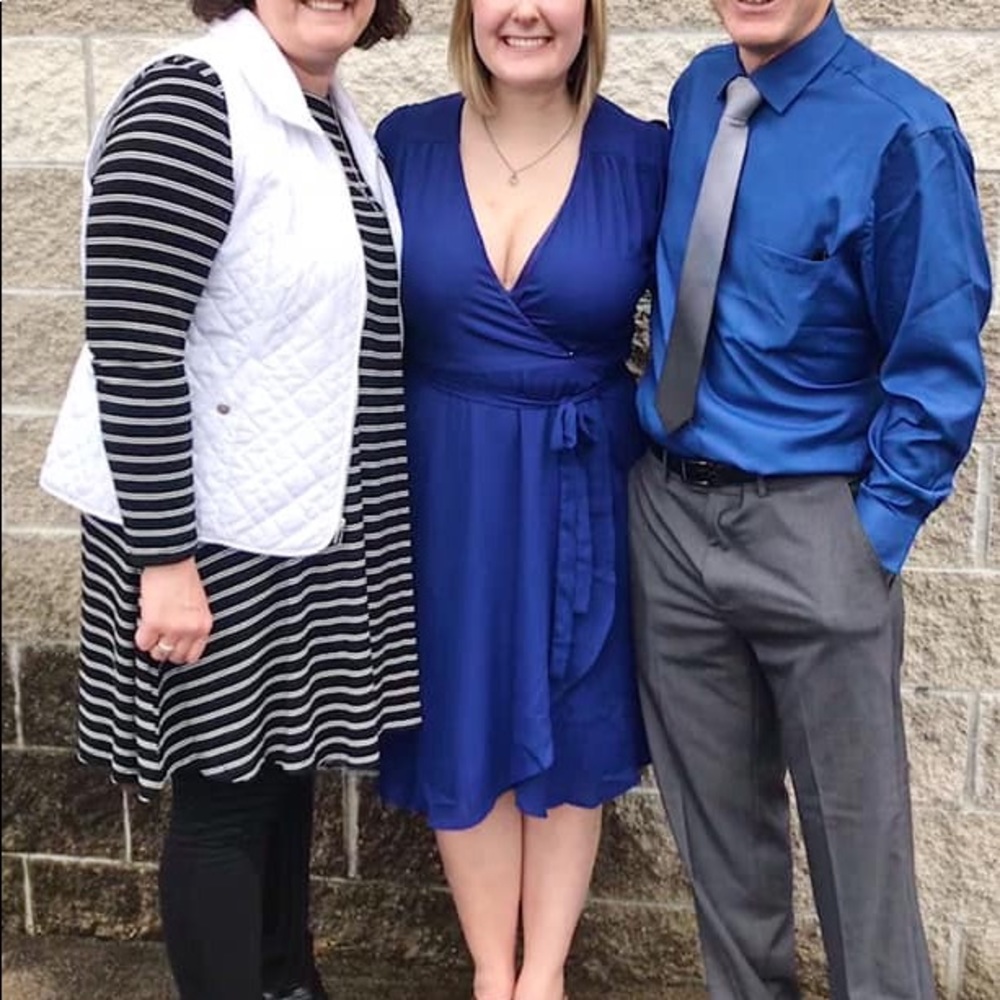Lulus Royal Blue Wrap Dress